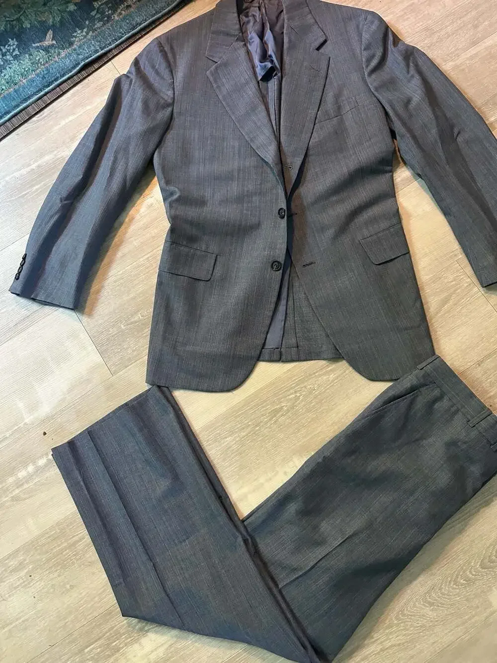 Vintage Edwardian Clothes Customized by Hickey Freeman Men's Grey Suit